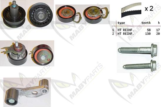 Mabyparts OBK010080 - Komplet zupčastog remena www.molydon.hr