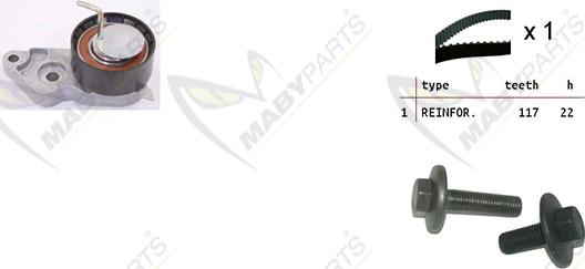 Mabyparts OBK010087 - Komplet zupčastog remena www.molydon.hr