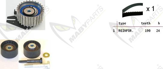 Mabyparts OBK010033 - Komplet zupčastog remena www.molydon.hr