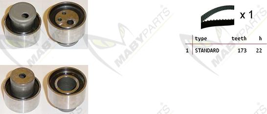 Mabyparts OBK010155 - Komplet zupčastog remena www.molydon.hr