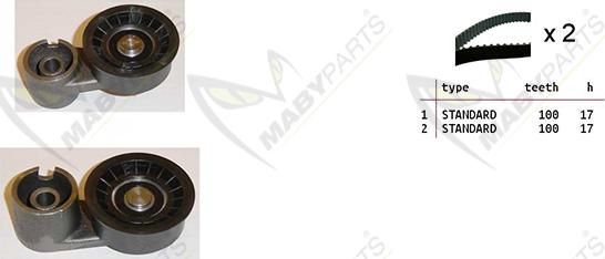 Mabyparts OBK010151 - Komplet zupčastog remena www.molydon.hr