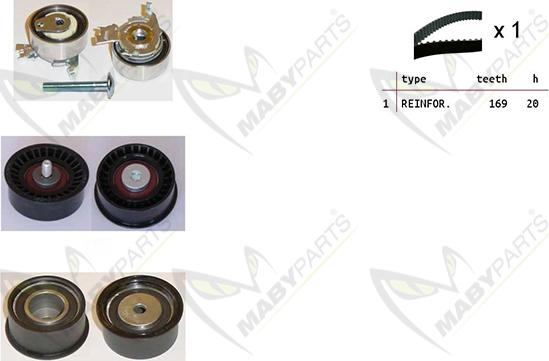 Mabyparts OBK010163 - Komplet zupčastog remena www.molydon.hr