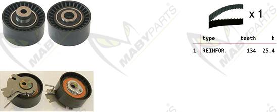 Mabyparts OBK010116 - Komplet zupčastog remena www.molydon.hr