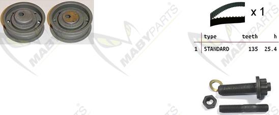 Mabyparts OBK010186 - Komplet zupčastog remena www.molydon.hr