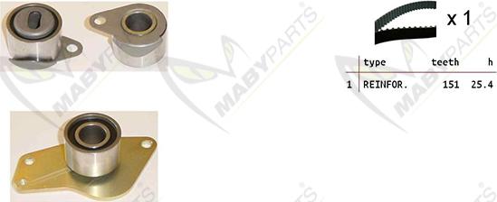 Mabyparts OBK010136 - Komplet zupčastog remena www.molydon.hr