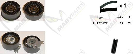 Mabyparts OBK010120 - Komplet zupčastog remena www.molydon.hr