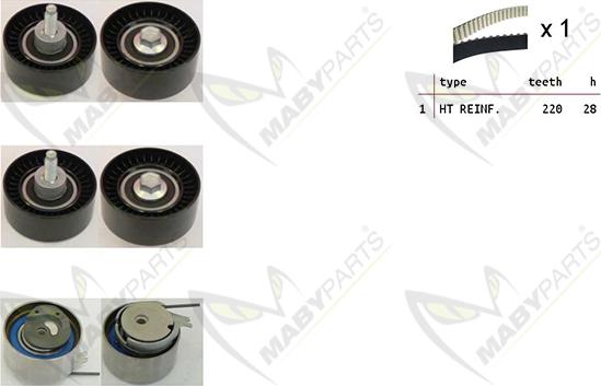 Mabyparts OBK010122 - Komplet zupčastog remena www.molydon.hr