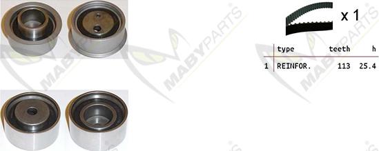 Mabyparts OBK010348 - Komplet zupčastog remena www.molydon.hr