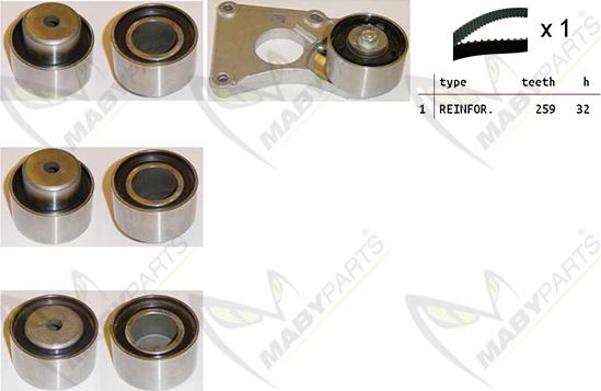 Mabyparts OBK010331 - Komplet zupčastog remena www.molydon.hr