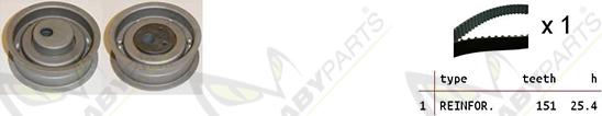 Mabyparts OBK010325 - Komplet zupčastog remena www.molydon.hr