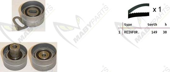 Mabyparts OBK010328 - Komplet zupčastog remena www.molydon.hr