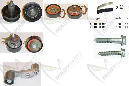 Mabyparts OBK010256 - Komplet zupčastog remena www.molydon.hr