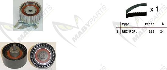 Mabyparts OBK010205 - Komplet zupčastog remena www.molydon.hr