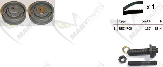 Mabyparts OBK010215 - Komplet zupčastog remena www.molydon.hr