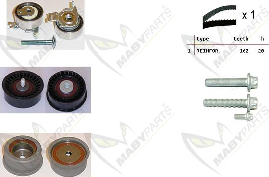 Mabyparts OBK010213 - Komplet zupčastog remena www.molydon.hr