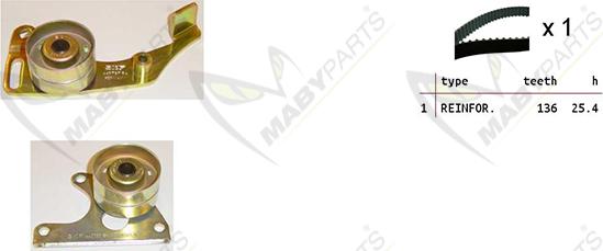 Mabyparts OBK010280 - Komplet zupčastog remena www.molydon.hr