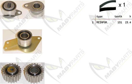 Mabyparts OBK010220 - Komplet zupčastog remena www.molydon.hr