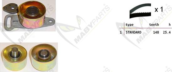 Mabyparts OBK010274 - Komplet zupčastog remena www.molydon.hr