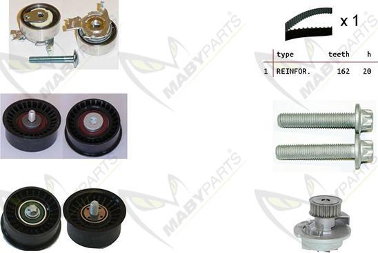 Mabyparts OBKWP0163 - Vodena pumpa sa kompletom zupčastog remena www.molydon.hr