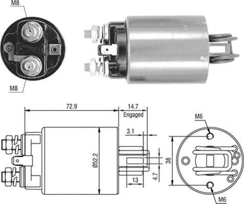 Magneti Marelli 940113050409 - Elektromagnetni Prekidač, starter www.molydon.hr