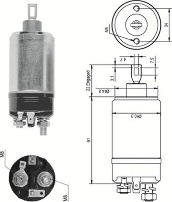 Magneti Marelli 940113050090 - Elektromagnetni Prekidač, starter www.molydon.hr