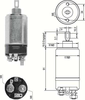 Magneti Marelli 940113050088 - Elektromagnetni Prekidač, starter www.molydon.hr