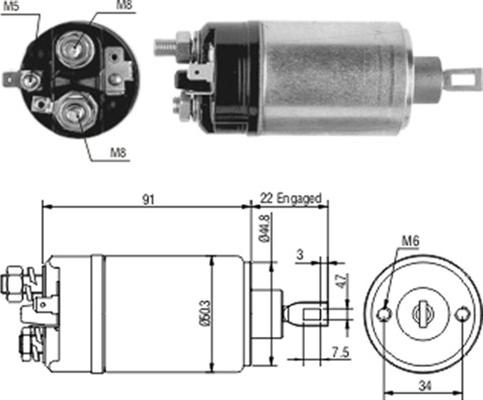 Magneti Marelli 940113050166 - Elektromagnetni Prekidač, starter www.molydon.hr