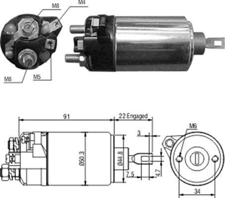 Magneti Marelli 940113050168 - Elektromagnetni Prekidač, starter www.molydon.hr