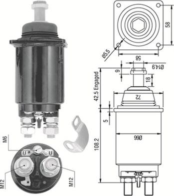 Magneti Marelli 940113050312 - Elektromagnetni Prekidač, starter www.molydon.hr