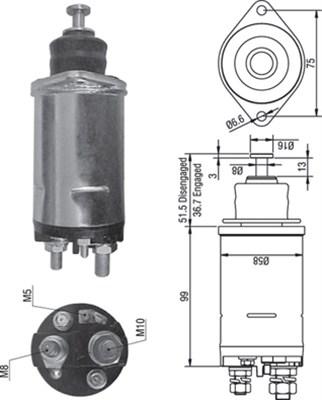 Magneti Marelli 940113050296 - Elektromagnetni Prekidač, starter www.molydon.hr