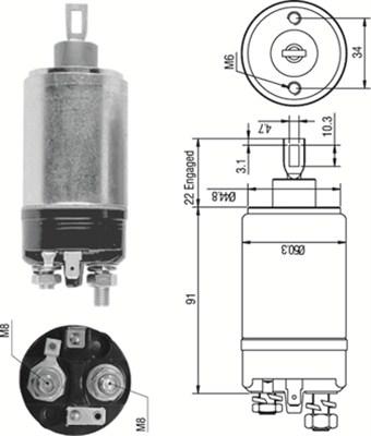 Magneti Marelli 940113050248 - Elektromagnetni Prekidač, starter www.molydon.hr