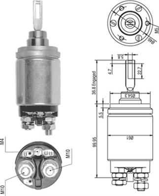 Magneti Marelli 940113050260 - Elektromagnetni Prekidač, starter www.molydon.hr