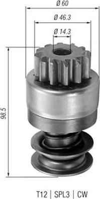 Magneti Marelli 940113020188 - Pogonski Zupčanik, starter www.molydon.hr