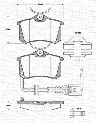 Magneti Marelli 430216170257 - Komplet Pločica, disk-kočnica www.molydon.hr