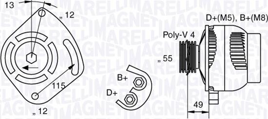 Magneti Marelli 063321715010 - Alternator www.molydon.hr