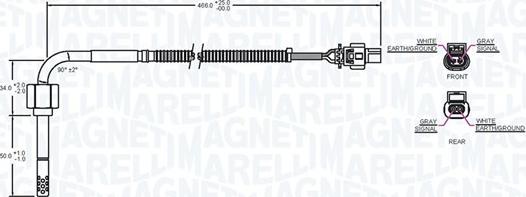 Magneti Marelli 172000091010 - Senzor, temperatura Ispušnih plinova www.molydon.hr