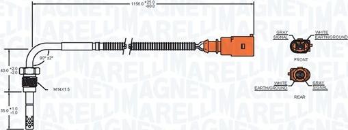 Magneti Marelli 172000041010 - Senzor, temperatura Ispušnih plinova www.molydon.hr