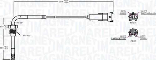 Magneti Marelli 172000047010 - Senzor, temperatura Ispušnih plinova www.molydon.hr