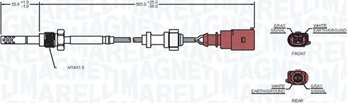 Magneti Marelli 172000015010 - Senzor, temperatura Ispušnih plinova www.molydon.hr