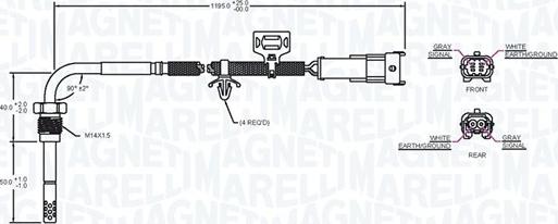 Magneti Marelli 172000143010 - Senzor, temperatura Ispušnih plinova www.molydon.hr