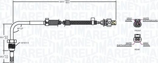 Magneti Marelli 172000151010 - Senzor, temperatura Ispušnih plinova www.molydon.hr