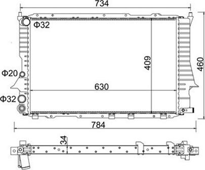 Magneti Marelli 359000300610 - Hladnjak, hladjenje motora www.molydon.hr