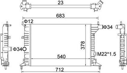 Magneti Marelli 359000300180 - Hladnjak, hladjenje motora www.molydon.hr