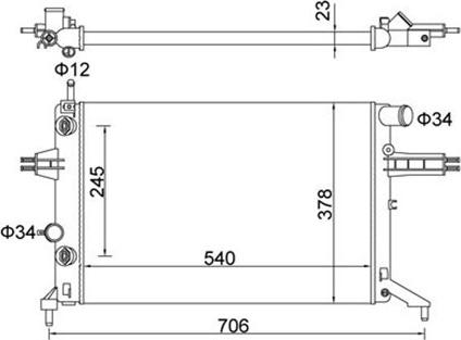 Magneti Marelli 359000300120 - Hladnjak, hladjenje motora www.molydon.hr