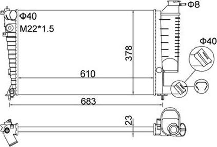 Magneti Marelli 359000300290 - Hladnjak, hladjenje motora www.molydon.hr