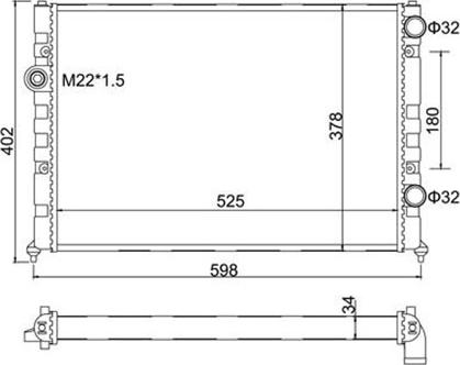 Magneti Marelli 359000300720 - Hladnjak, hladjenje motora www.molydon.hr