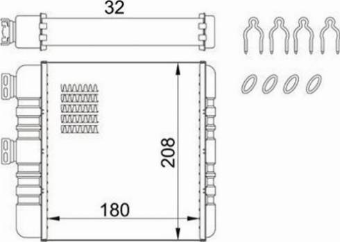 Magneti Marelli 359000301100 - Izmjenjivač topline, grijanje unutrasnjeg prostora www.molydon.hr