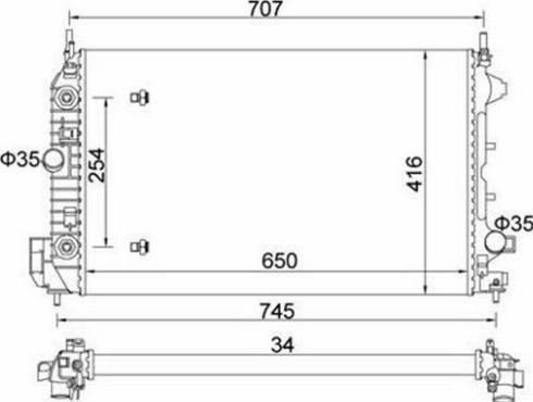 Magneti Marelli 359000301740 - Hladnjak, hladjenje motora www.molydon.hr