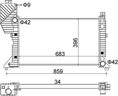 Magneti Marelli 359000301700 - Hladnjak, hladjenje motora www.molydon.hr