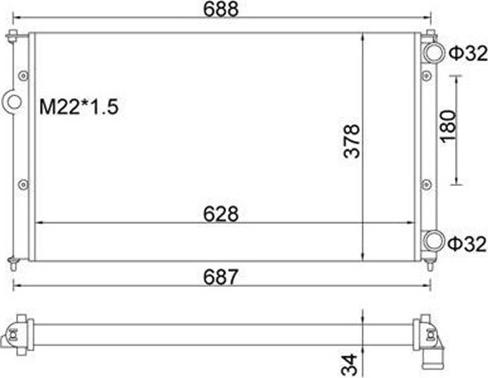 Magneti Marelli 359000301720 - Hladnjak, hladjenje motora www.molydon.hr